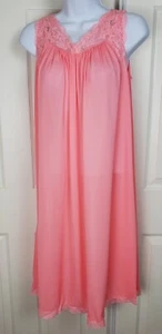 Vintage Pink Shadowline Petite Full Length Gown Dessous Nylon - Bild 1 von 6