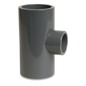Mega pieza en T reducido 90° PVC-U manguito adhesivo 10 - 16 bar gris - Imagen 1 de 42