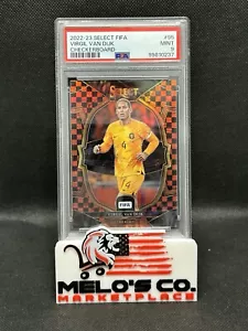 2022-23 Select FIFA VIRGIL VAN DIJK #95 Red & Black Checkerboard Prizm PSA 9 - Picture 1 of 2
