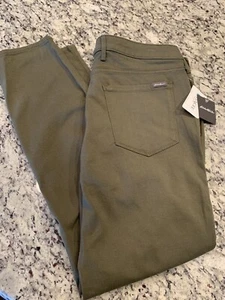 NWT Eddie Bauer Slightly Curvy Skinny Pants Elysian Jeans Dark Green Size 16 - Picture 1 of 8