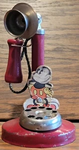 1930' Hill Brass Mickey Mouse phone very awesome extremely hard to find - Picture 1 of 7