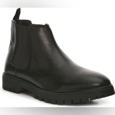 Vince Camuto Hombres Zavara Lug Chelsea Botas Cuero Genuino en Negro Talla 11.5 Foto 1 de 4