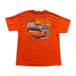 Vintage Tony Stewart NASCAR Shirt Mens Large Orange Home Depot Racing 2004 - Picture 1 of 11