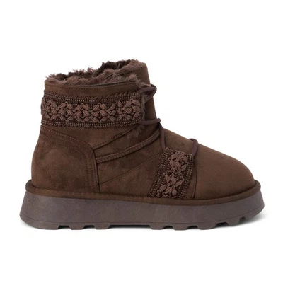 马蒂斯海滩 Matterhorn 刺绣圆头拉靴女式棕色 C — 第 1/4 张图片