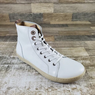 Zapatos cómodos Birkenstock Bartlett para hombre talla 13 cuero blanco con cordones parte superior media Foto 1 de 4