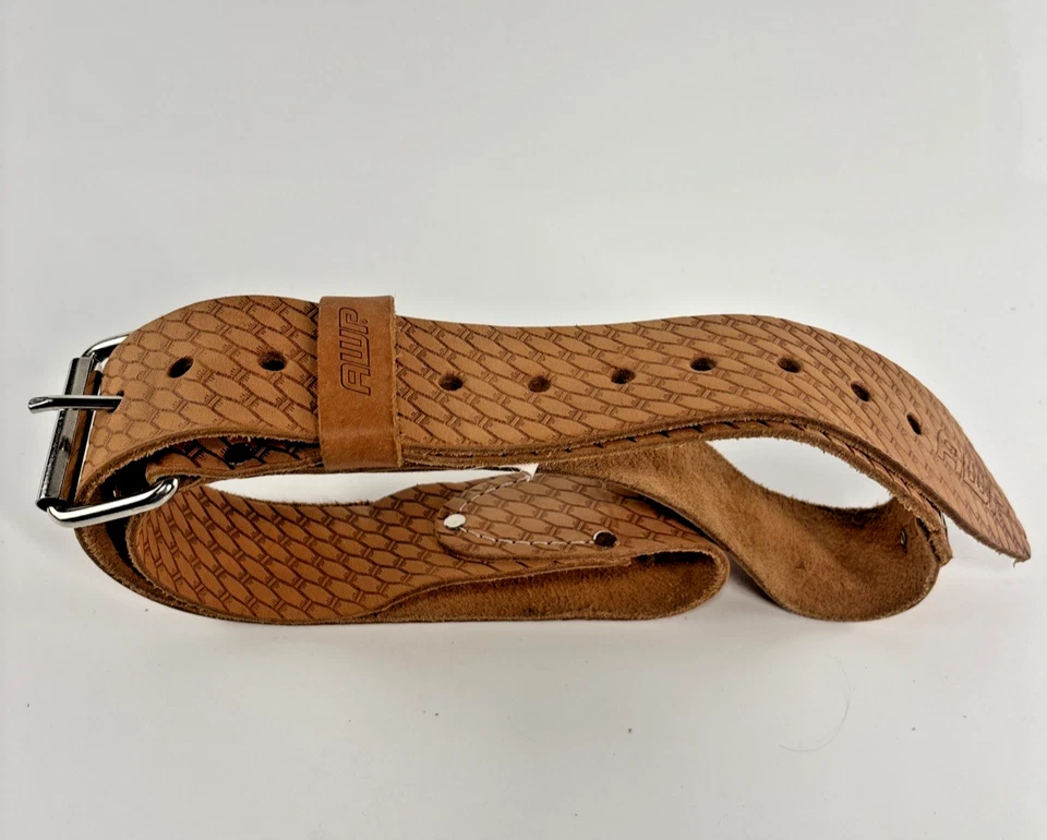 AWP CINTURÓN DE HERRAMIENTAS DE TRABAJO DE CUERO GRANDE SE ADAPTA HASTA 50" PULGADAS - HEBILLA DE RODILLO DE METAL Foto 1 de 4