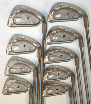 Ping ISI irons 3-SW with Ping JZ stiff flex steel shafts - black dot lie - Image 1 of 4
