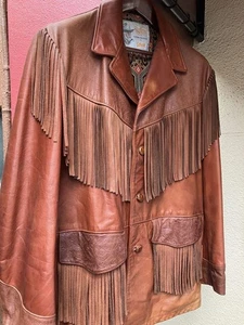 Schott Western Fringe Leather Jacket #PFK5X4 - Picture 1 of 12