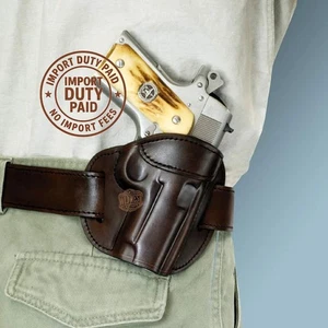 OWB Leather Gun Holster - Compact Undercover OWB Holster - Choose Model - Picture 1 of 5