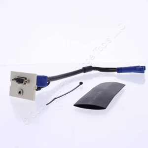 Hubbell IM153815OW Office White 1-Ft I-Station Plug-N-Play 3.5mm Jack 15-Pin VGA - Picture 1 of 5