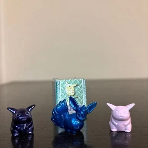 Metal Collection 4 Pikachu Booster Set of 3pc Pokemon Figures F/S FEDEX - Picture 1 of 11