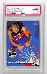 1993 STADIUM CLUB BASKETBALL 188 HOF CHARLES BARKLEY PSA 10 FREQUENT FLYERS SUNS - Picture 1 of 5