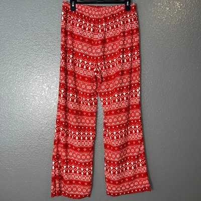 Women's Plus Size Holiday Fair Isle Fleece Pajama Pants Wondershop Red M - Image 1 of 4