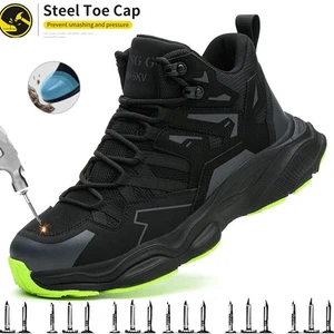 New Safety Shoes Men Indestructible Work Boots Anti-puncture Protective Shoes - Picture 1 of 17