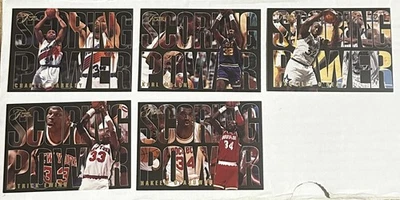 Juego completo de 10 cartas Flair Scoring Power 1994-95 Shaq Barkley Pippen Robinson Foto 1 de 4