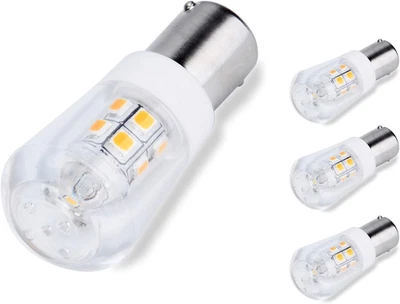BA15S Bombilla LED 3000K 3W AC12V/DC12-24V 1156 1141 S8 Base Bayoneta No Dimma Foto 1 de 4