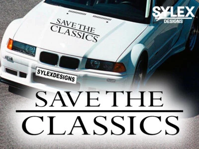 SYLEXDESIGNS SAVE THE CLASSICS Aufkleber 2x Aufkleber Fun Spaß Auto Motorrad Mehrere Größen