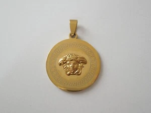 Vintage Anhänger Goldton Mäander Medusa Applikation 13,0 g/4,2 x 3,0 cm - Bild 1 von 3
