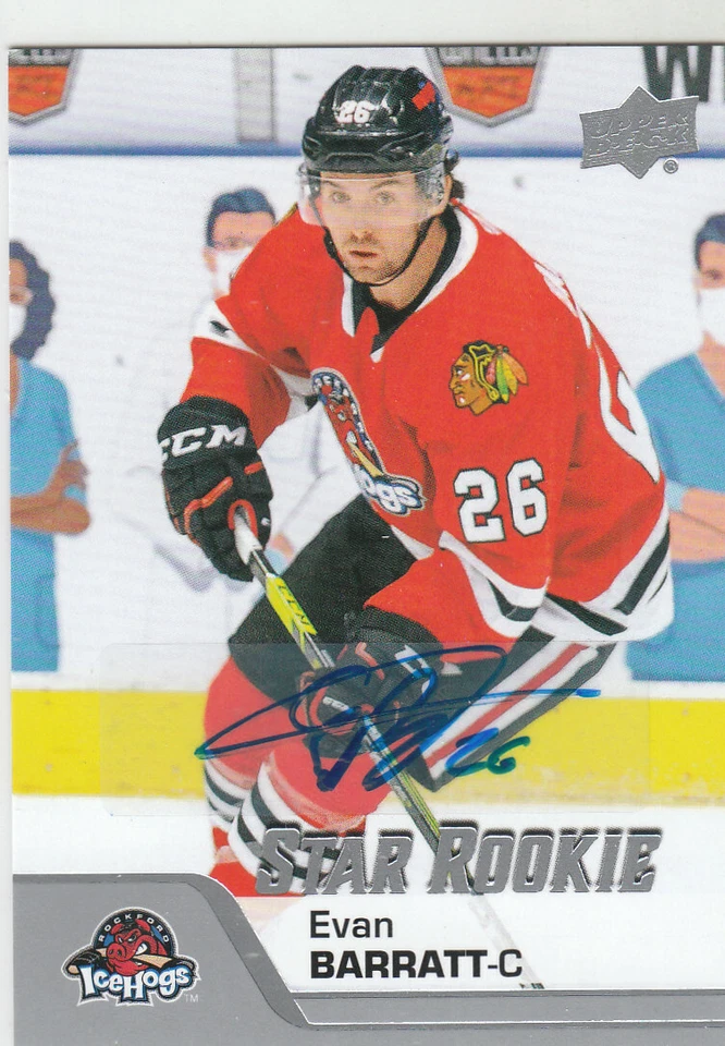 2020-21 AHL Base Autograph  Star Rookies #196 Evan Barratt - Rockford IceHogs  - Image 1 of 1