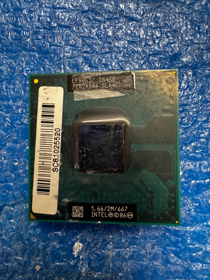 CPU Intel Core 2 Duo T5450 – 1.66GHz – Socket M – Usata e Funzionante - Immagine 1 di 1