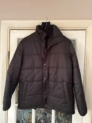 BN Men's Mexx Dark Brown Zipped Up Puffa Jacket Size M - Image 1 of 2