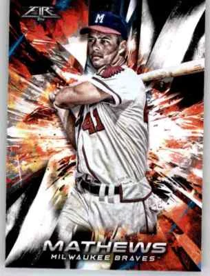 2018 Fire Eddie Mathews Base Card MLB PWE Braves #83 - Image 1 of 2