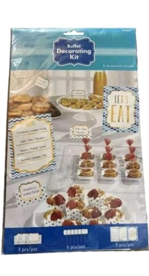 Вечеринка синий буфет стол украшение 12шт расходные материалы еда новый Amscan детский душ - Изображение 1 из 2