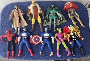 Famous Covers Action Figure Toy Biz Lot 9 Gambit Dr Doom Sabertooth So Good! - Picture 1 of 10
