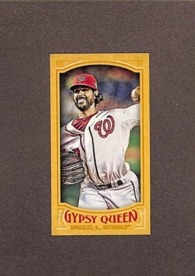 Topps Gypsy Queen Mini Gold 2016 #42 Gio Gonzalez/50 Foto 1 de 3