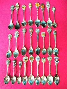 25 Coffee Spoon,Souvenir Spoon,Silver Plated With Emaillebildern Or Emblem - Picture 1 of 5