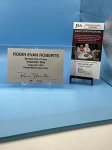 Vintage ROBIN ROBERTS Autographed Hall of Fame Induction Ticket Jsa Philadelphia - Picture 1 of 3
