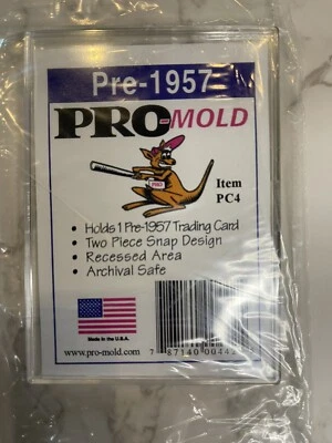 Lot Of 10 Pre-1957 Pro Mold 2 Piece Snap Holder Baseball Trading Cards New NIP - Image 1 of 4