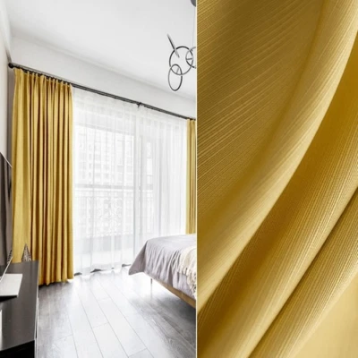 Cortinas modernas de tratamiento de ventanas de color liso cortina de apagón térmico Foto 1 de 4