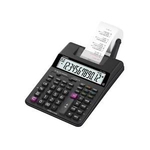 Compact Black Printing Calculator with Dual Power 12 Digit LCD Display - Picture 1 of 5