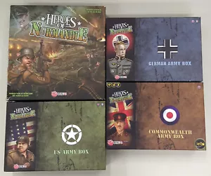 Heroes of Normandie Lot ~ Base Game with US Commonwealth Germany Army Boxes - Picture 1 of 24