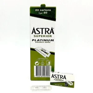 100 hojas de afeitar de seguridad Astra Superior doble borde platino ENVÍO GRATUITO - Imagen 1 de 1