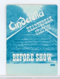 Cinderella Heartbreak Station Vintage Before Backstage Concert Show Pass