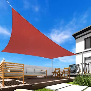 5' to 24' Custom Size Red Rectangle Sun Shade Sail Fabric Awning Cover Canopy - Picture 1 of 11