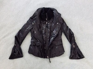 Chaqueta de cuero de piel de cordero MACKAGE con chaleco extraíble XS - Imagen 1 de 12