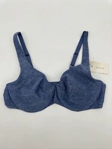 AISILIN Minimizer Bra Size 38B Underwire Non Padded Blue Mist Heather NEW - Picture 1 of 6