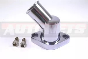 Polished Aluminum Chevy Small/Big Block Water Neck Thermostat Housing 45° Swivel - Picture 1 of 3