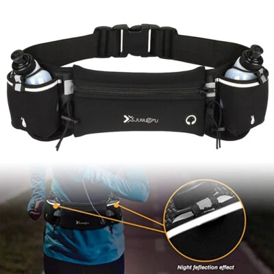 Outdoor Sports Jogging Phone Keys Waist Bag Adult Running Belt w/Water Bottle - image 1 of 4