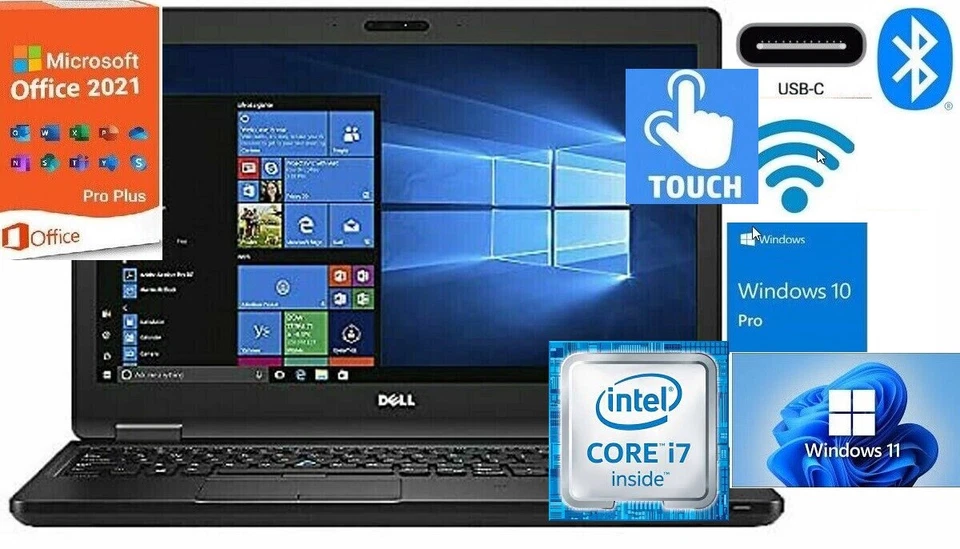 Dell Latitude 5580 15.6" Touch Laptop Core i7 up to 32GB RAM & 2TB SSD W11 Pro - Image 1 of 1