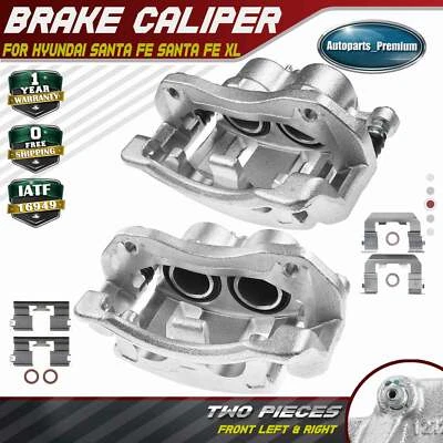 Par de pinzas de freno de disco delanteras con soporte para Hyundai Santa Fe Santa Fe XL Foto 1 de 4