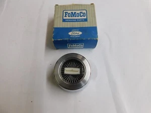 NOS OEM Ford 1966 Galaxie 500 7 Litre Steering Wheel Horn Button Emblem Ornament - Picture 1 of 11