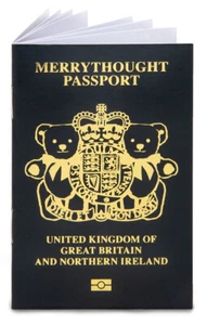 Merrythought Teddy Bear Passport - fun travel accessory / gift! - Picture 1 of 2