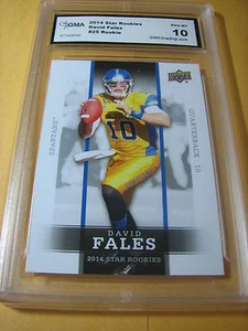 DAVID FALES BEARS 2014 UPPER DECK STAR ROOKIES RC # 25 GRADED 10 L@@@K - Picture 1 of 1
