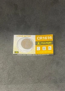 1 Pack CR1616 1616 TIANQIU Lithium 3v Battery USA Free SHIP FRESH 2027 - Picture 1 of 1