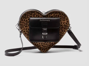 Dr. Martens 40995001 KIEV_LEOPARDHAIRON_HEART_BACKPACK_BLACK LIGHT TAN 2Way New - Picture 1 of 9