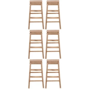 6 Stück kleine Hausleiter, Mini-Klappleiter, Miniatur-Szenenleiter, - Bild 1 von 12